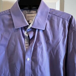 Construct Purple Dress Shirt for Men